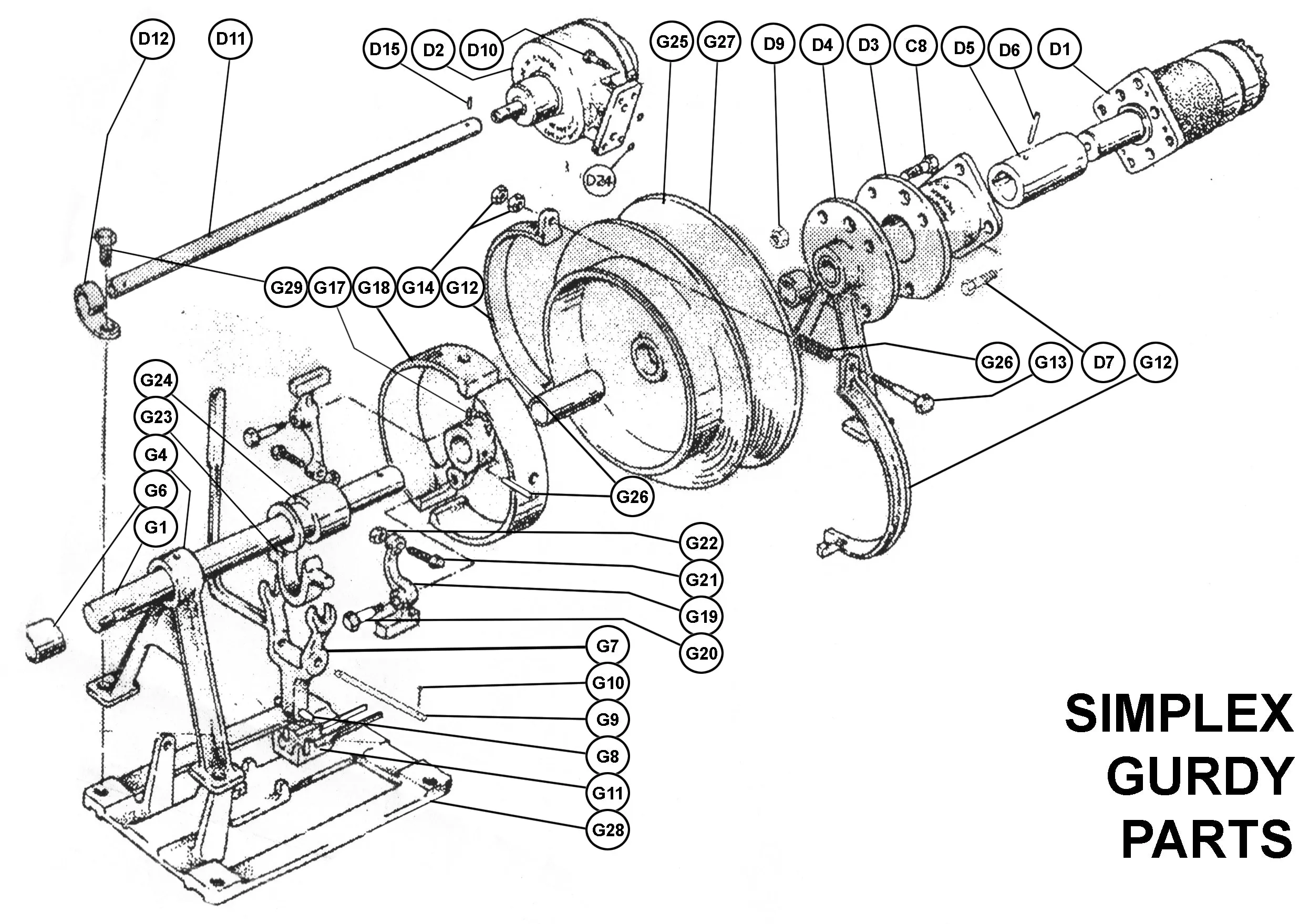 G21 Clutch Finger Screw for Simplex Gurdy