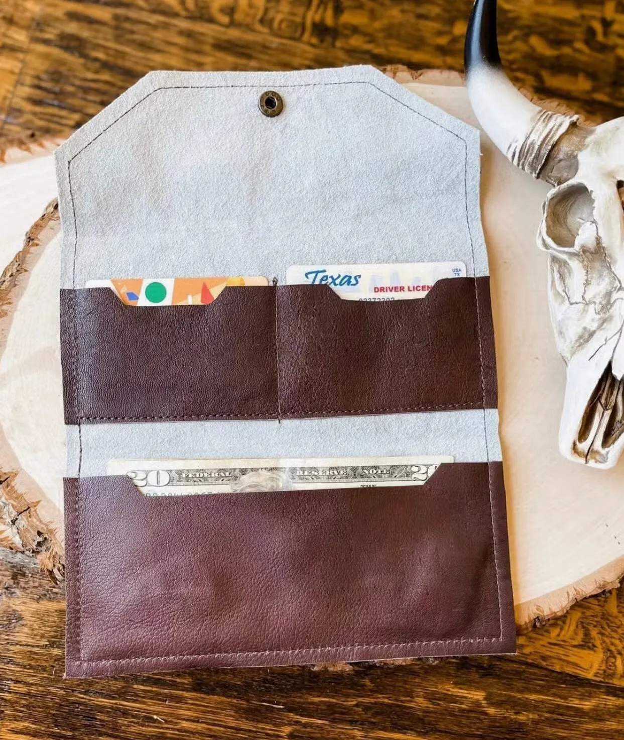 Giddy On Up Hide Leather Wallet