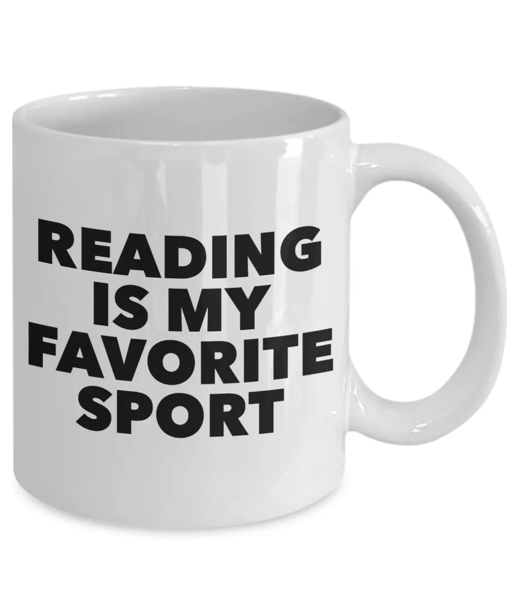 Gifts for Readers - Reading is My Favorite Sport Mug Ceramic Coffee Cup