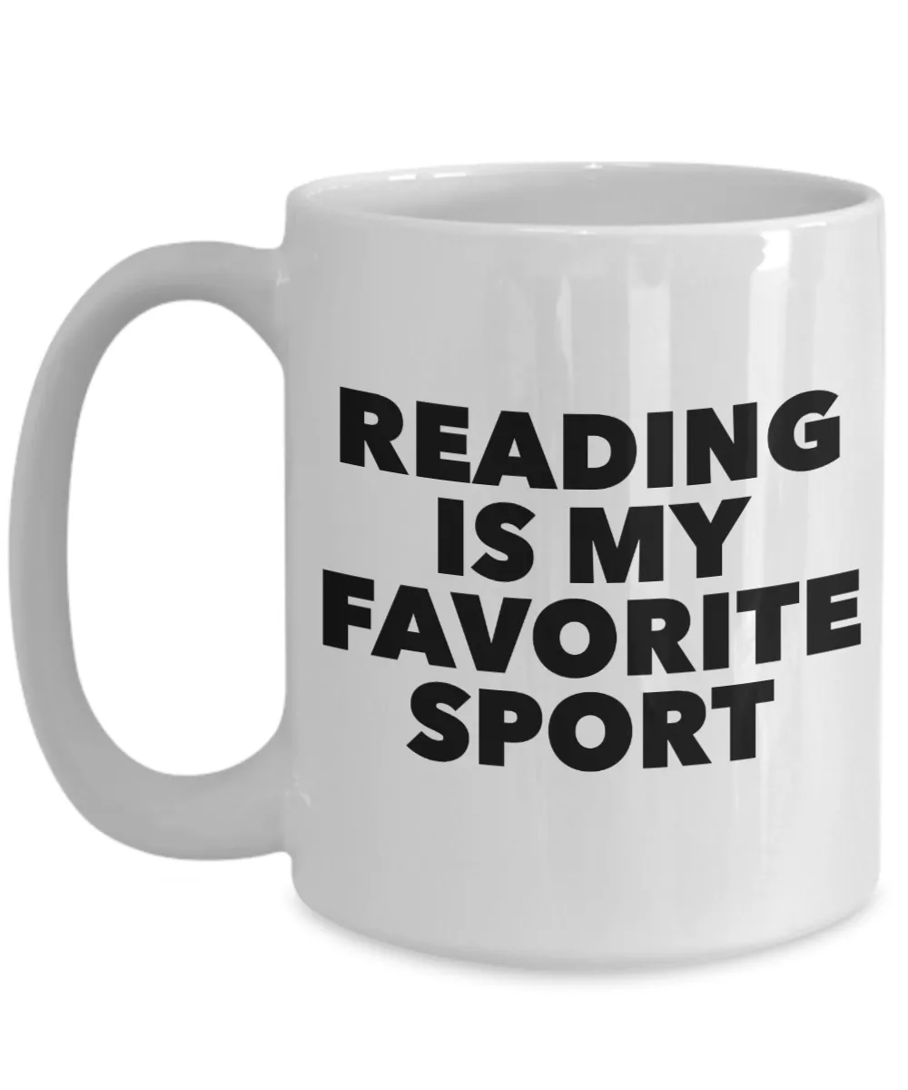 Gifts for Readers - Reading is My Favorite Sport Mug Ceramic Coffee Cup