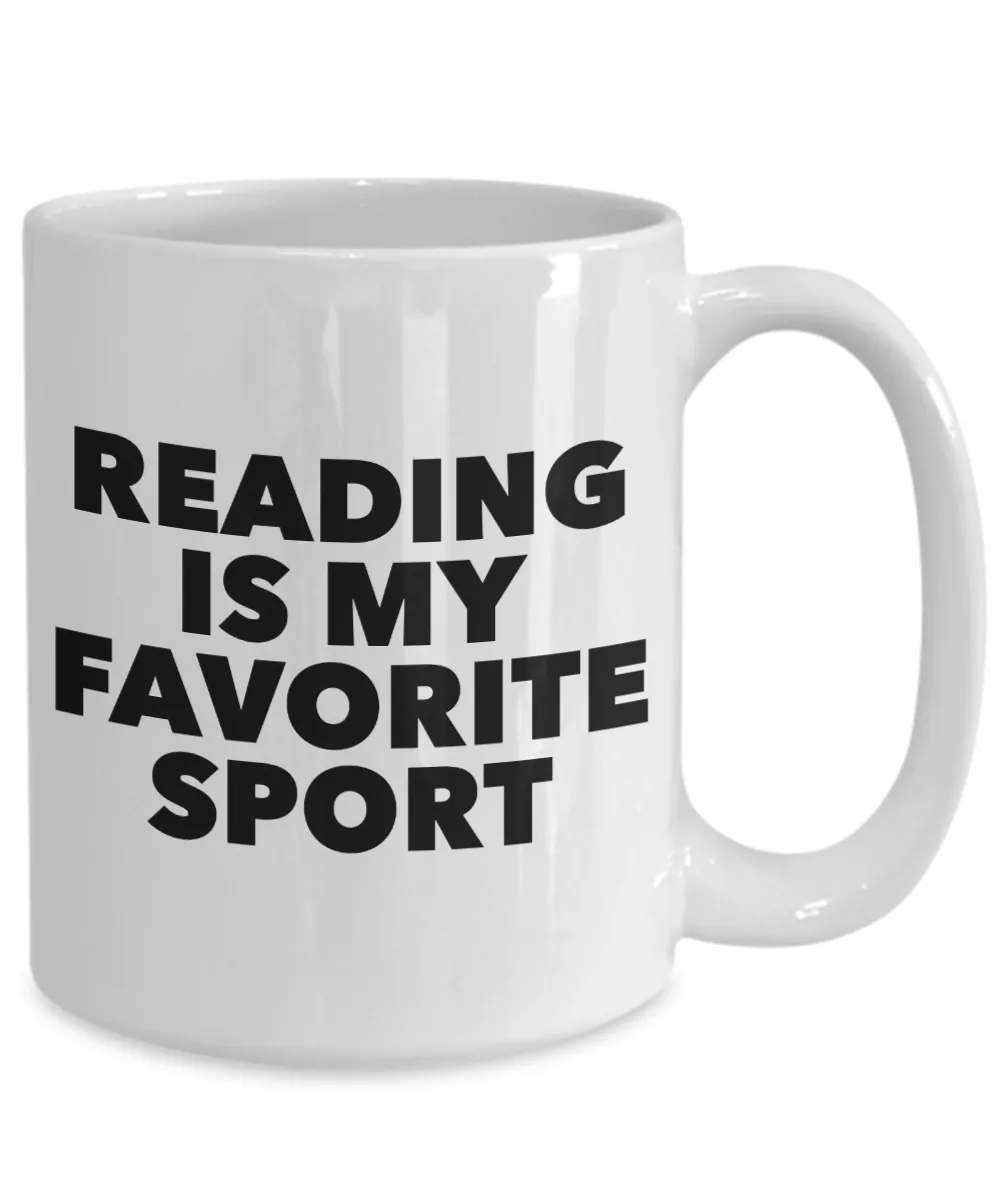 Gifts for Readers - Reading is My Favorite Sport Mug Ceramic Coffee Cup