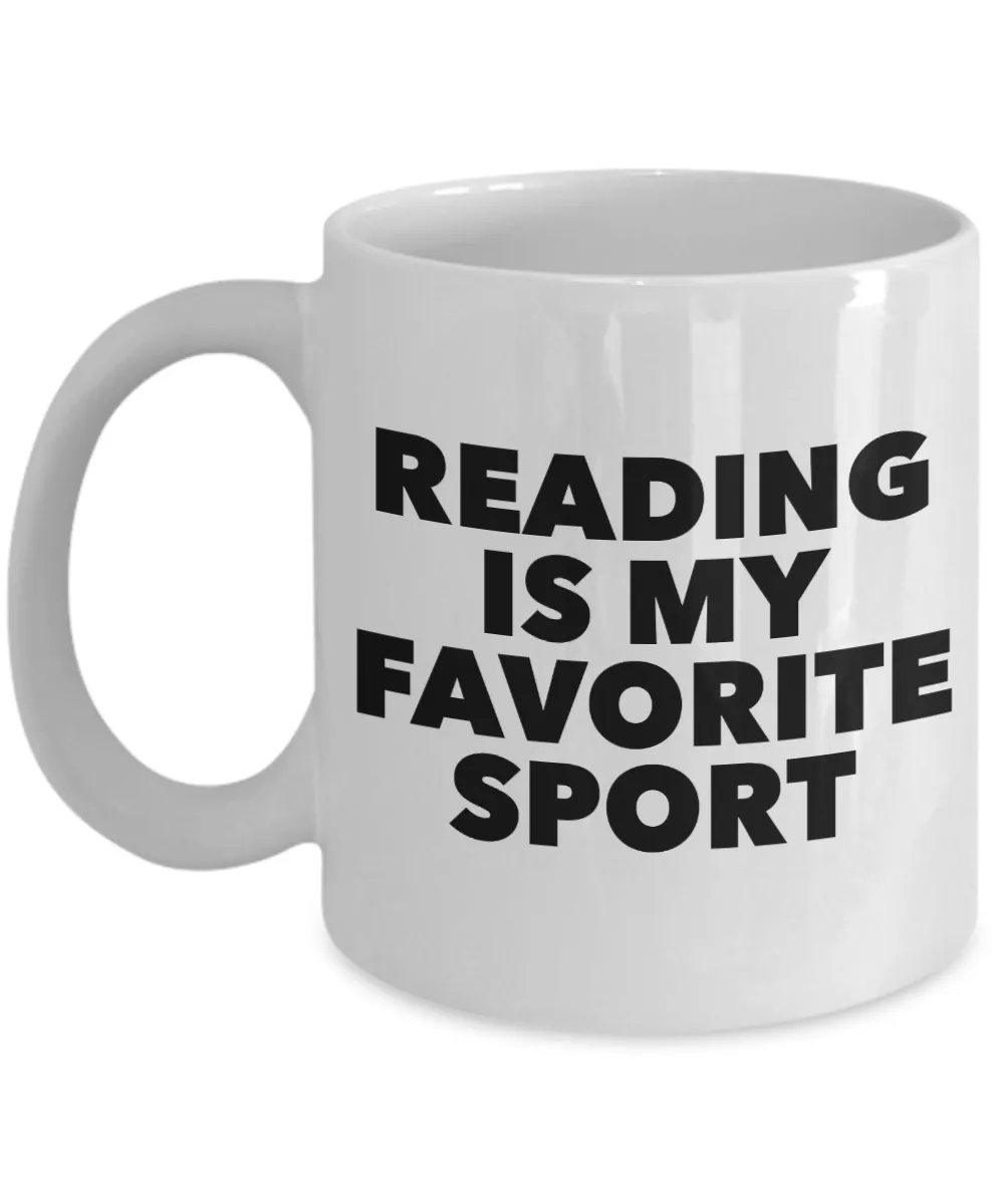 Gifts for Readers - Reading is My Favorite Sport Mug Ceramic Coffee Cup