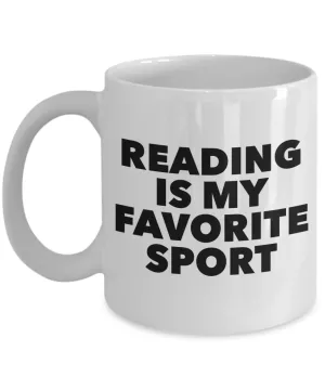 Gifts for Readers - Reading is My Favorite Sport Mug Ceramic Coffee Cup