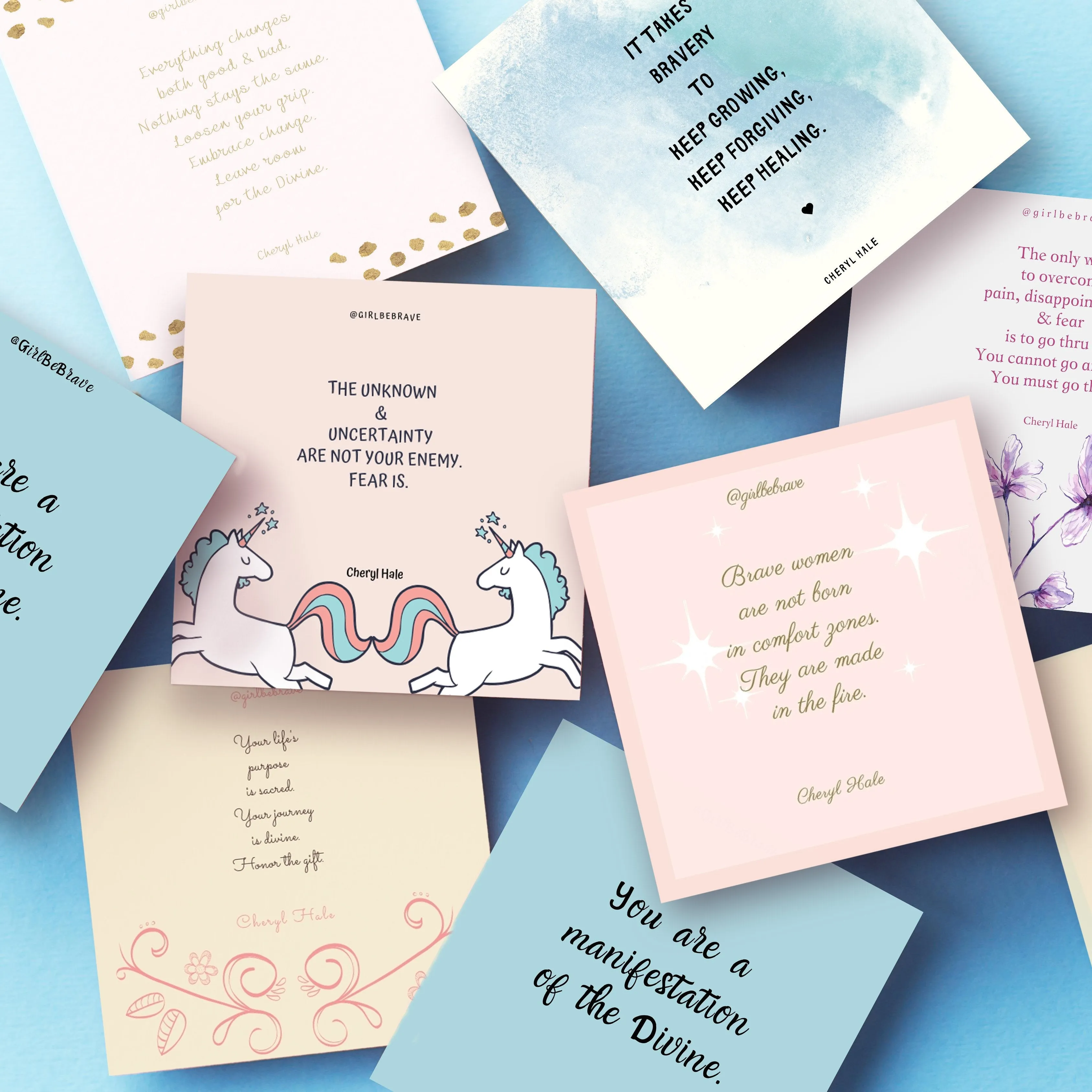 Girl Be Brave Quote Card with Envelope #7