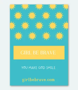 Girl Be Brave Quote Card with Envelope #8