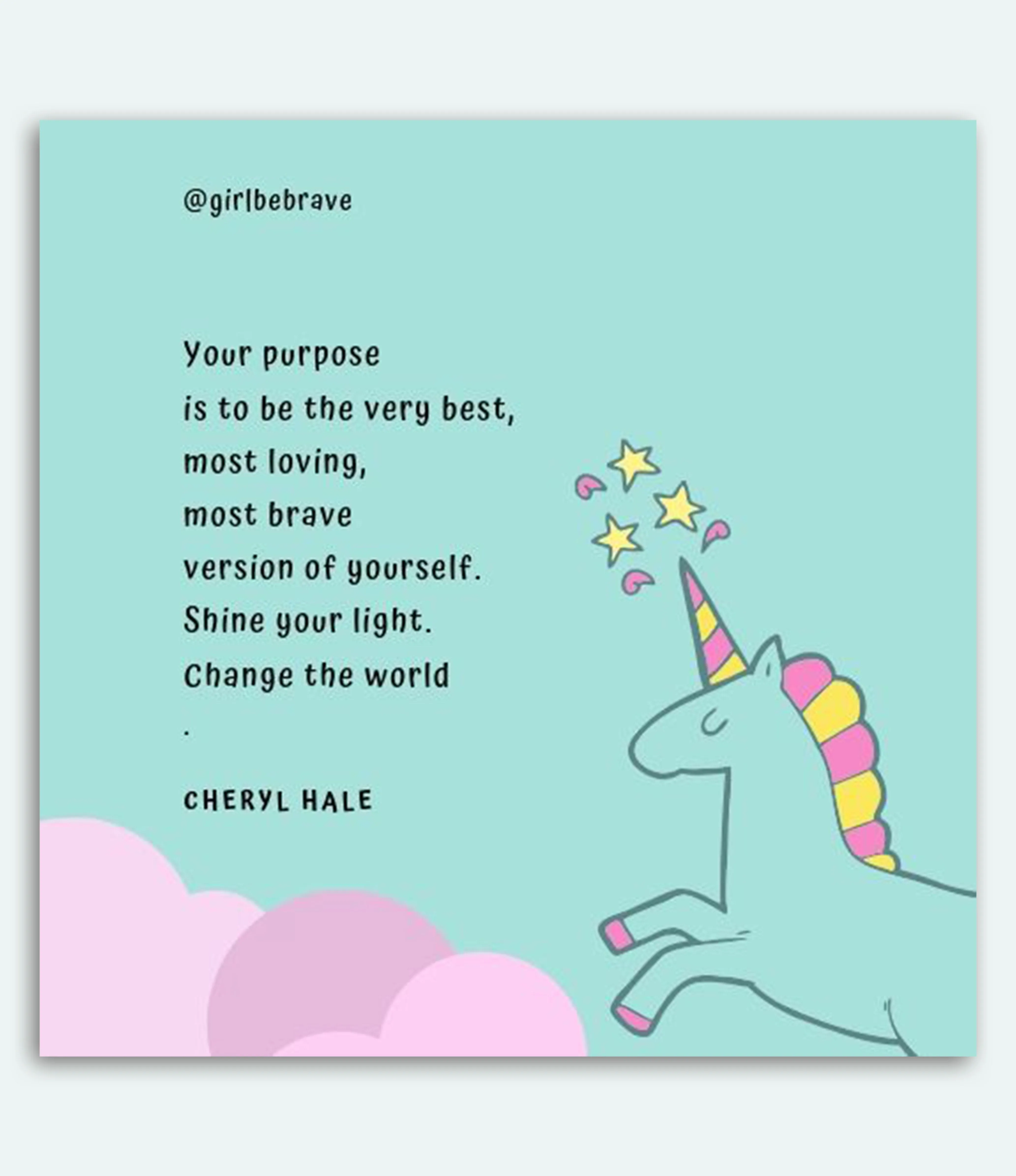 Girl Be Brave Quote Card with Envelope #9