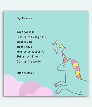 Girl Be Brave Quote Card with Envelope #9