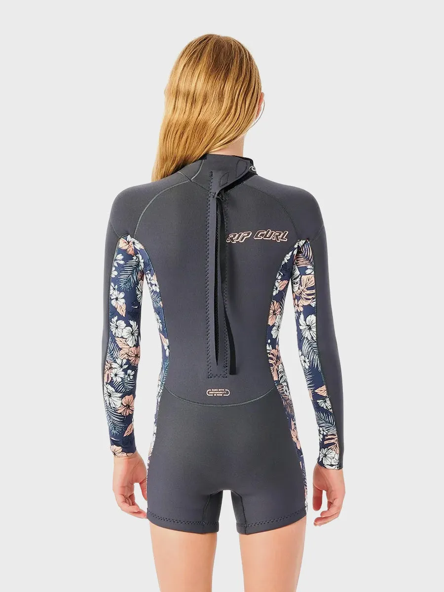 Girls Dawn Patrol 2mm Back Zip Long Sleeve Spring Suit