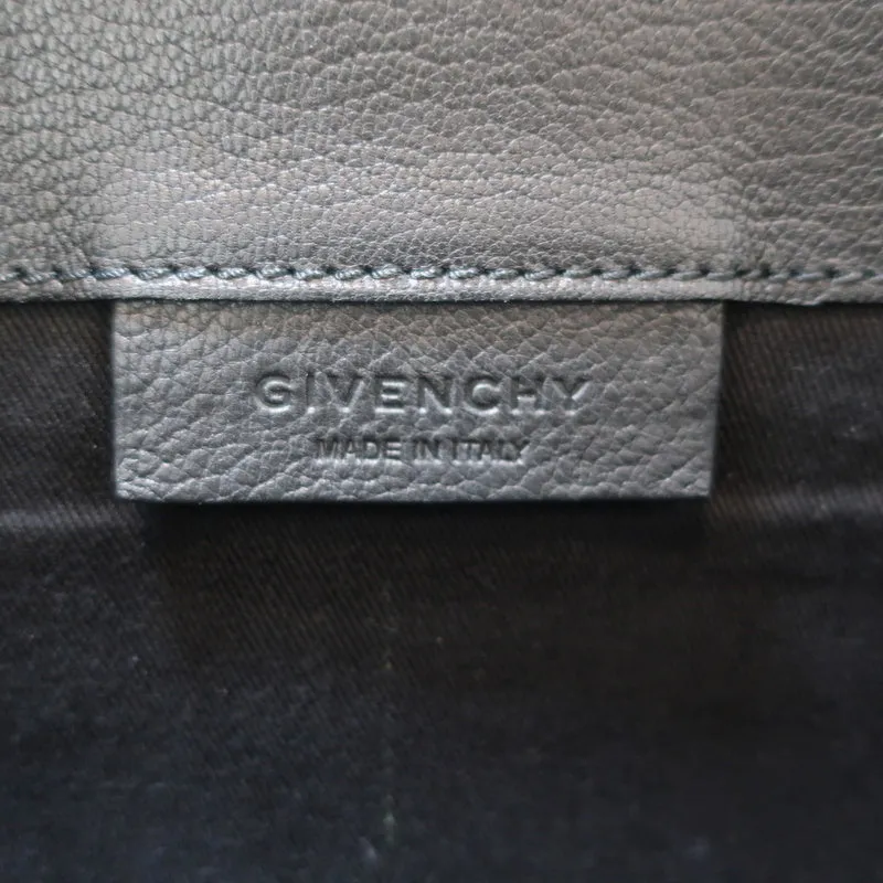 Givenchy Antigona Envelope Clutch Bag Black Leather
