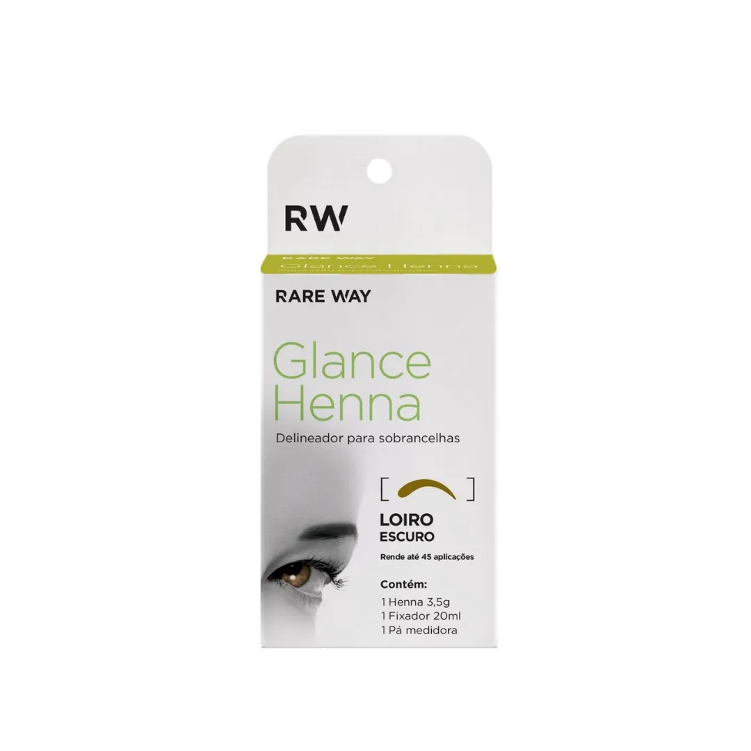 Glance Henna Rare Way Delineador Para Sobrancelhas Loiro Escuro 45g