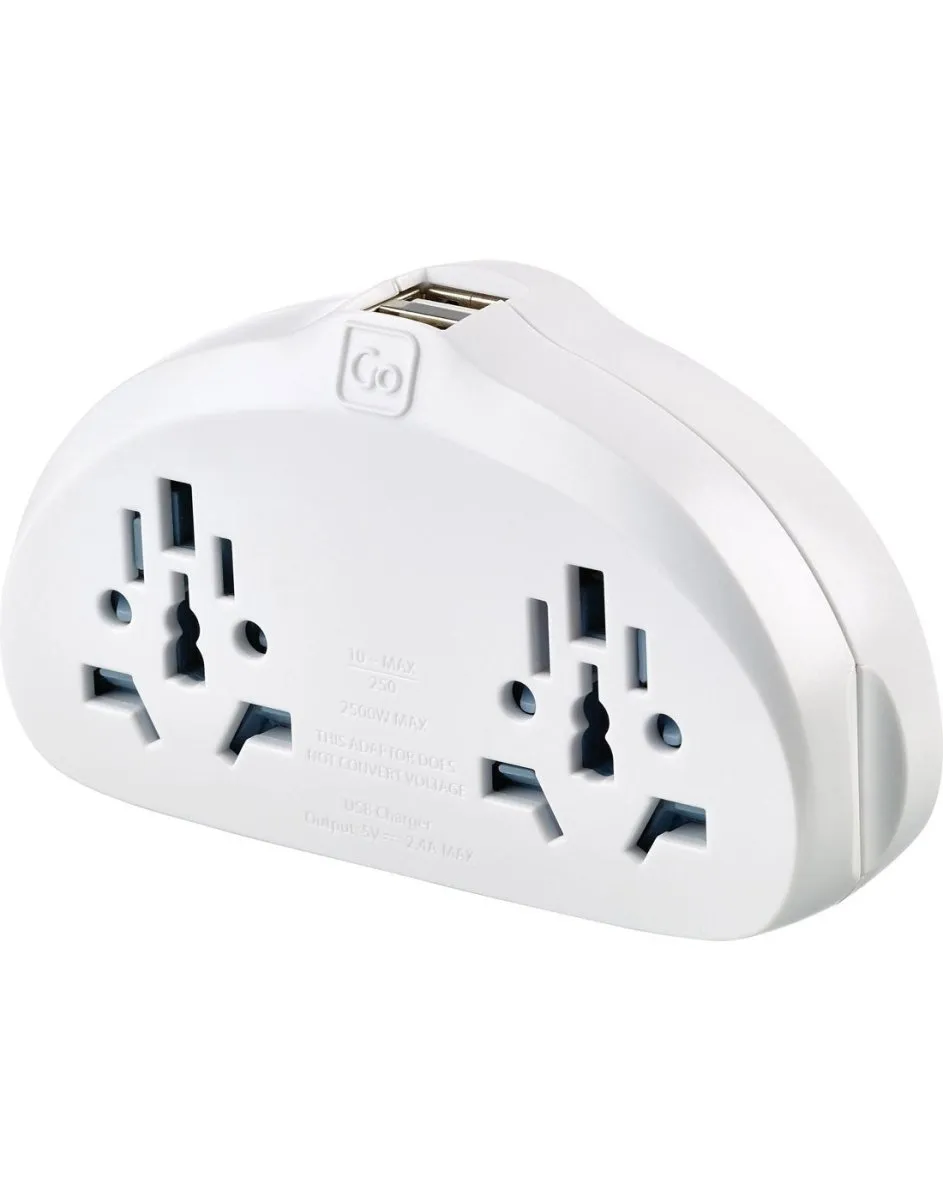 Go Travel World-EU Adapter Duo   USB