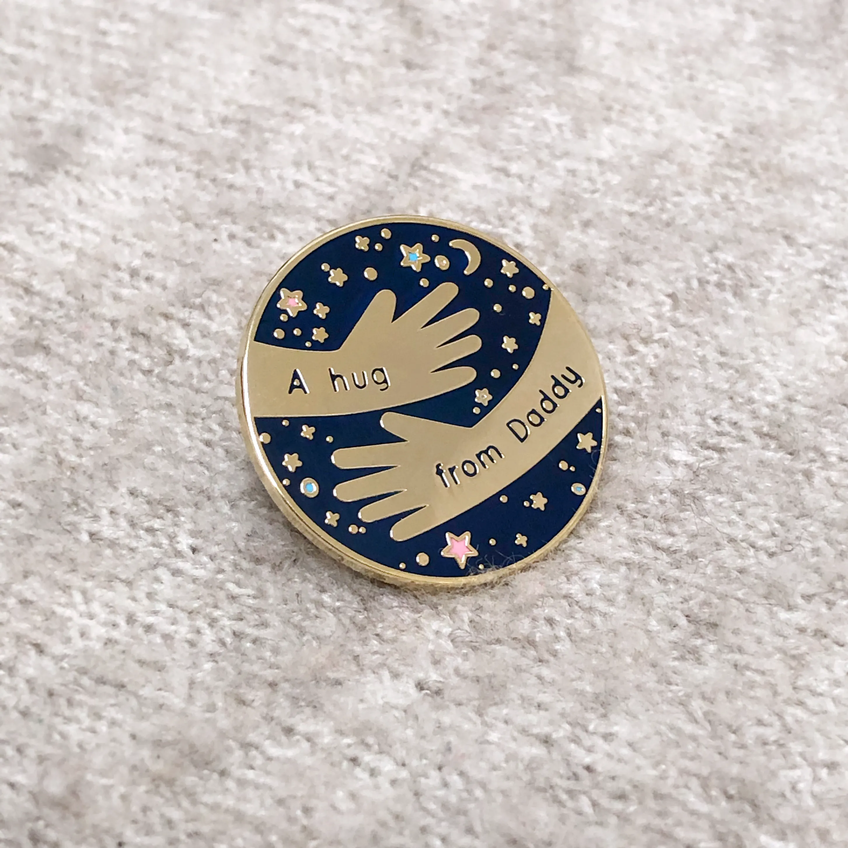 Good Luck 'A Hug From' Pin Badge Card