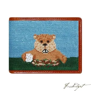 Gopher Golf Needlepoint Bi-Fold Wallet