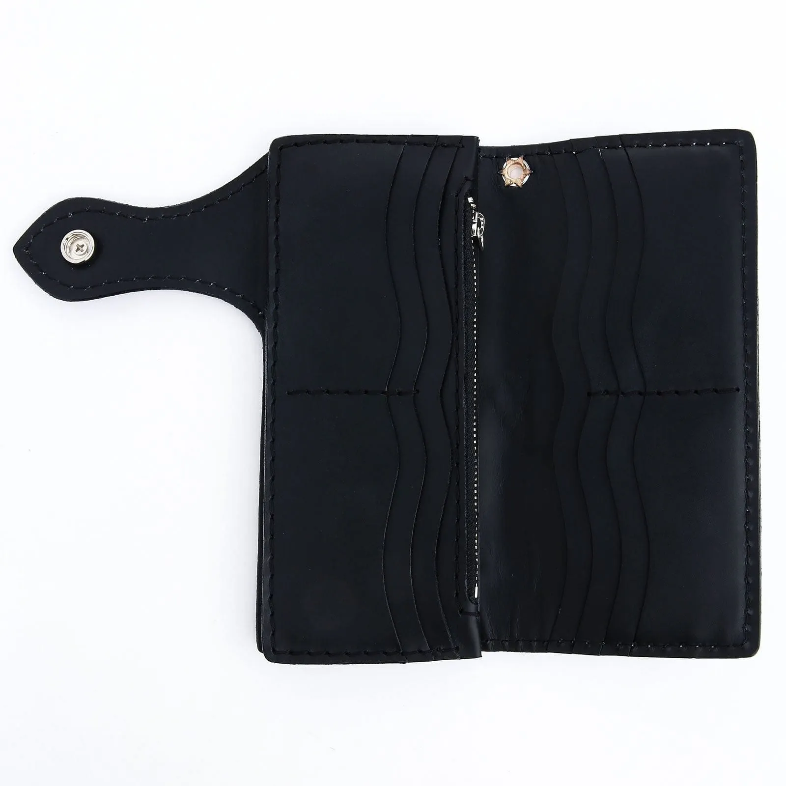 Green Devil Lizard Leather Biker Wallet