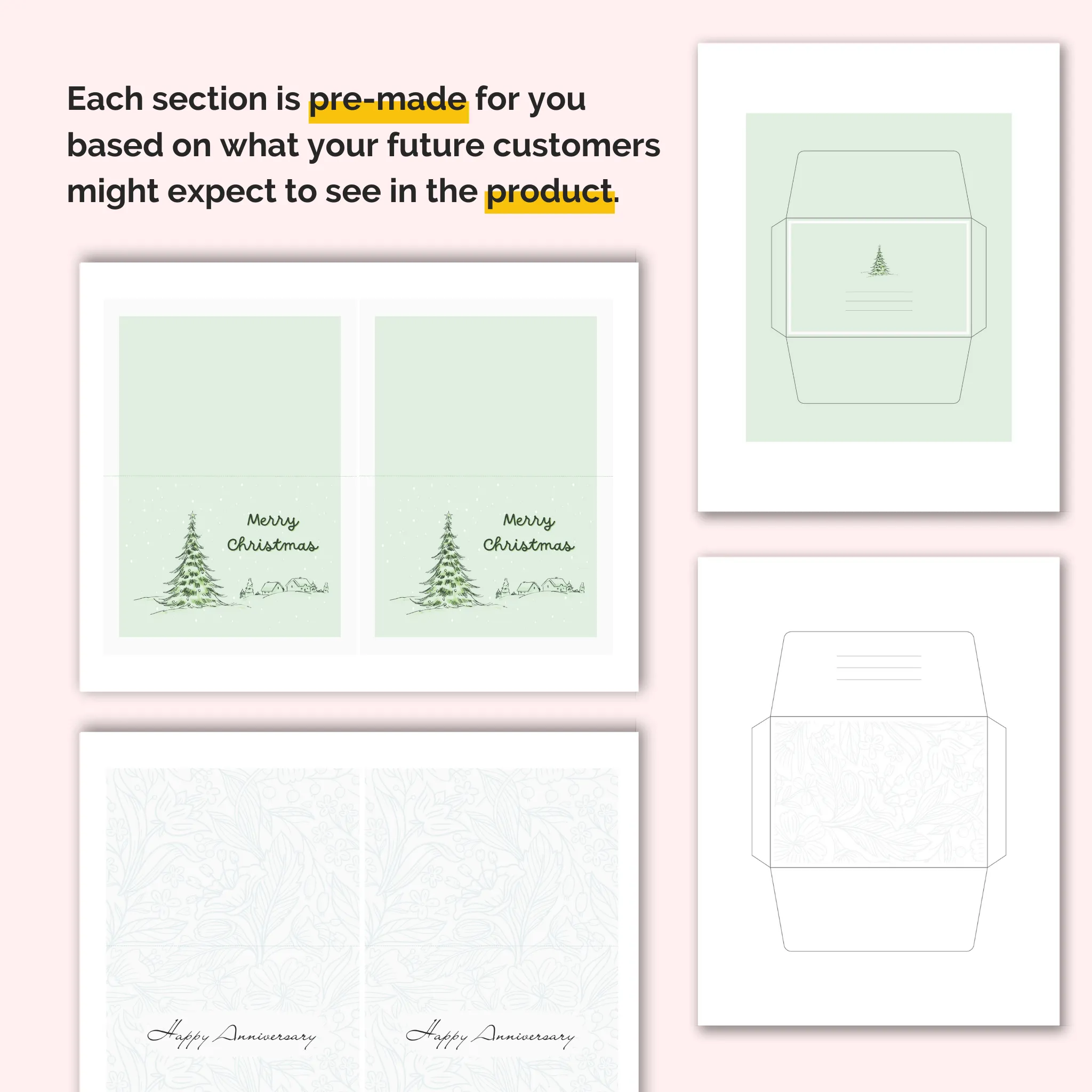 Greeting Cards and Envelope Templates