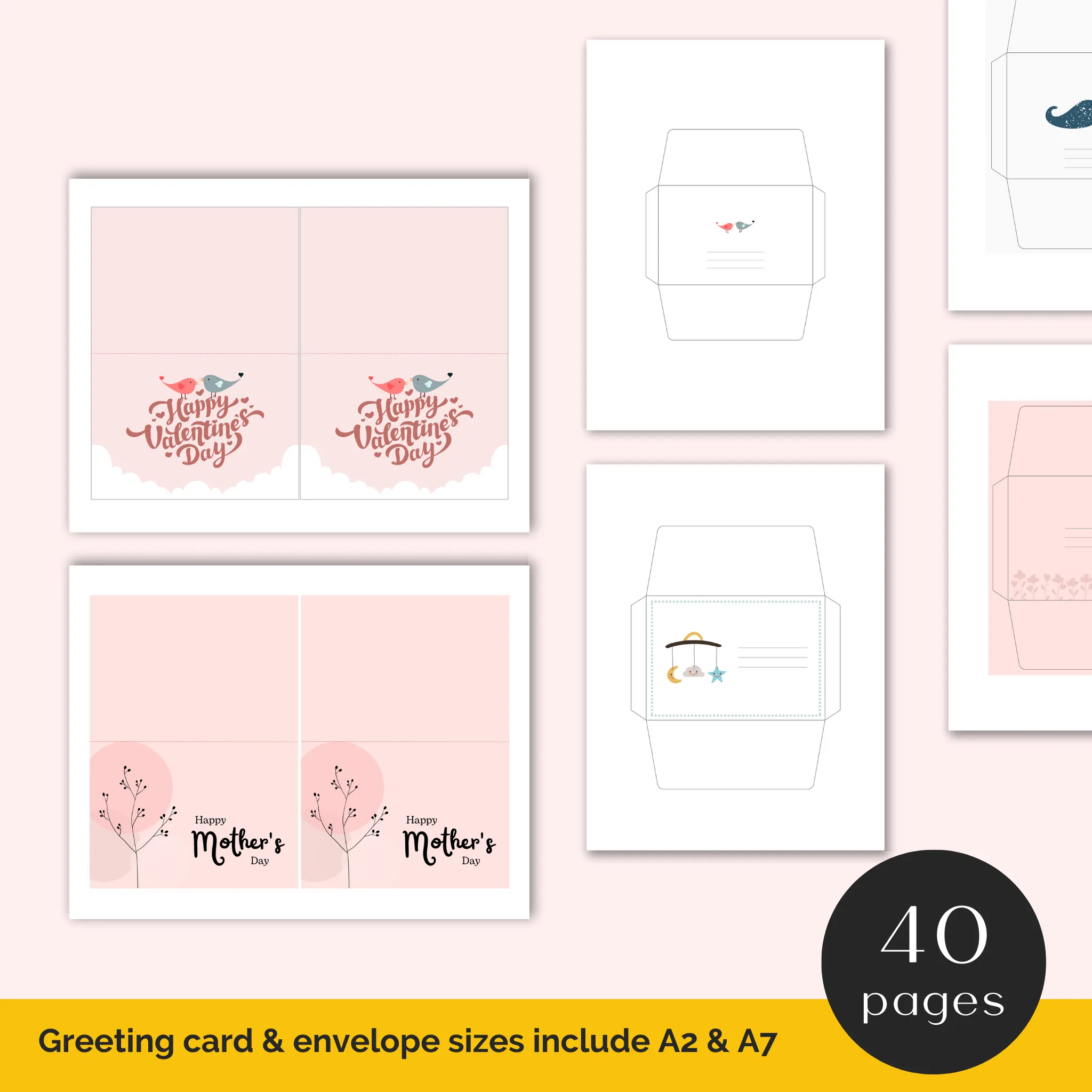 Greeting Cards and Envelope Templates