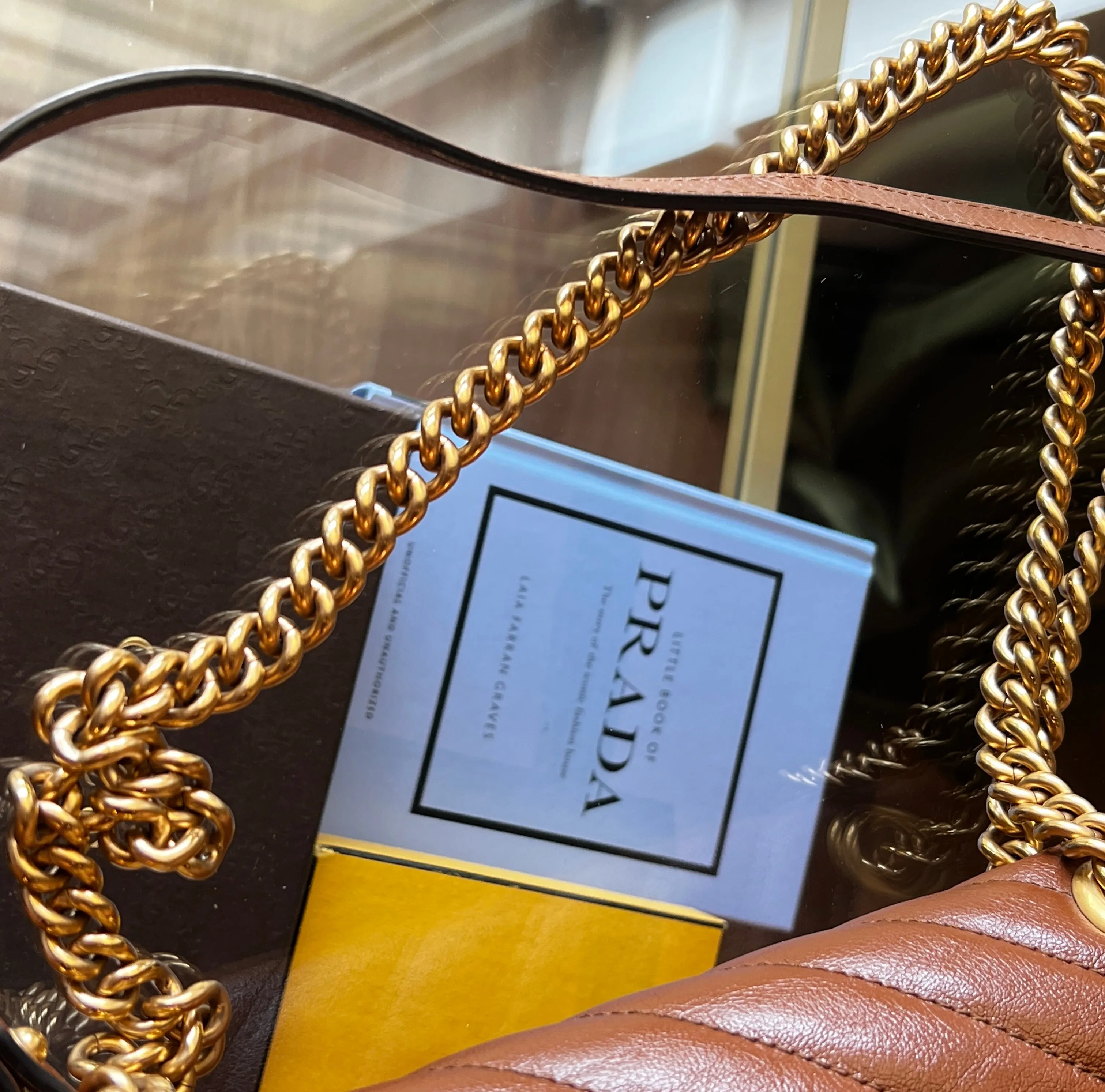 GUCCI Azalea Calfskin Matelasse Diagonal GG Marmont