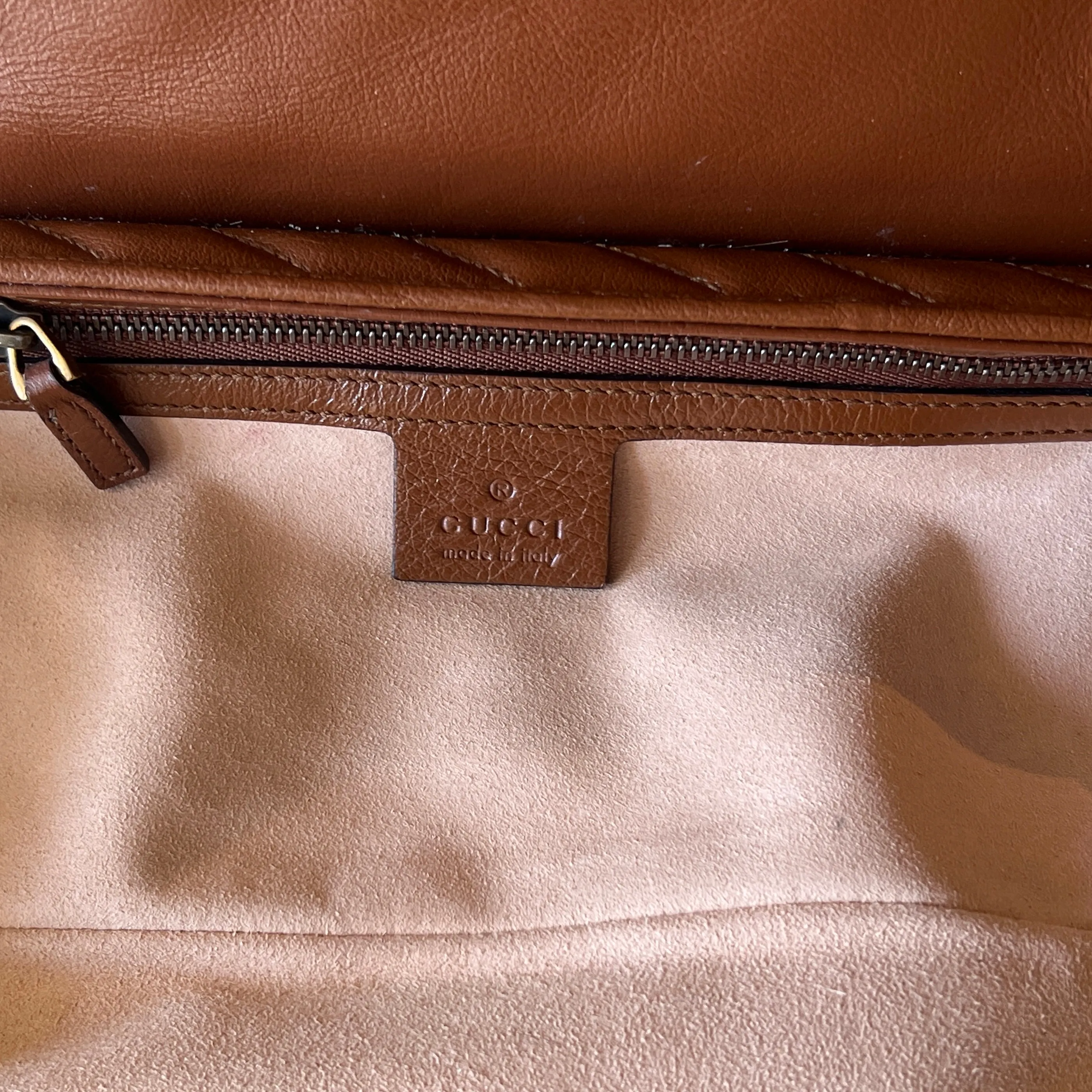 GUCCI Azalea Calfskin Matelasse Diagonal GG Marmont