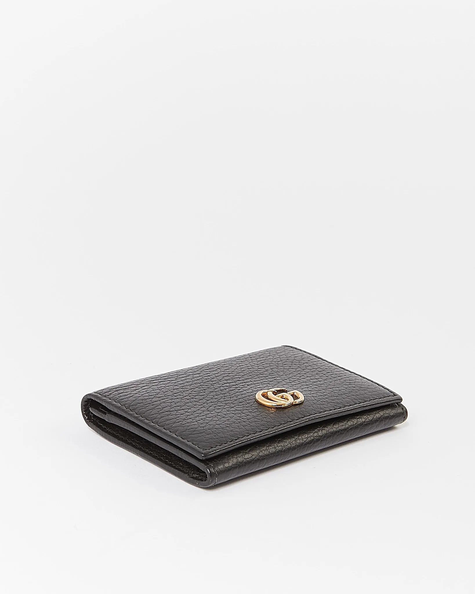 Gucci Black GG Marmont Fold Card Holder