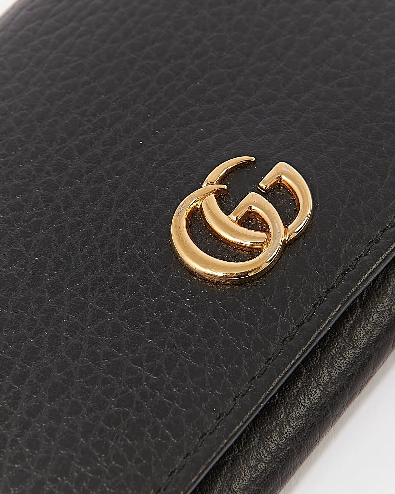 Gucci Black GG Marmont Fold Card Holder