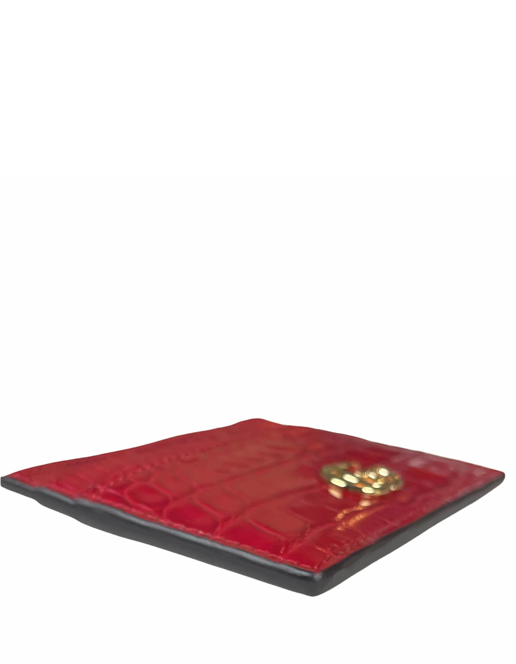 Gucci Red Alligator GG Marmont Card Case Wallet