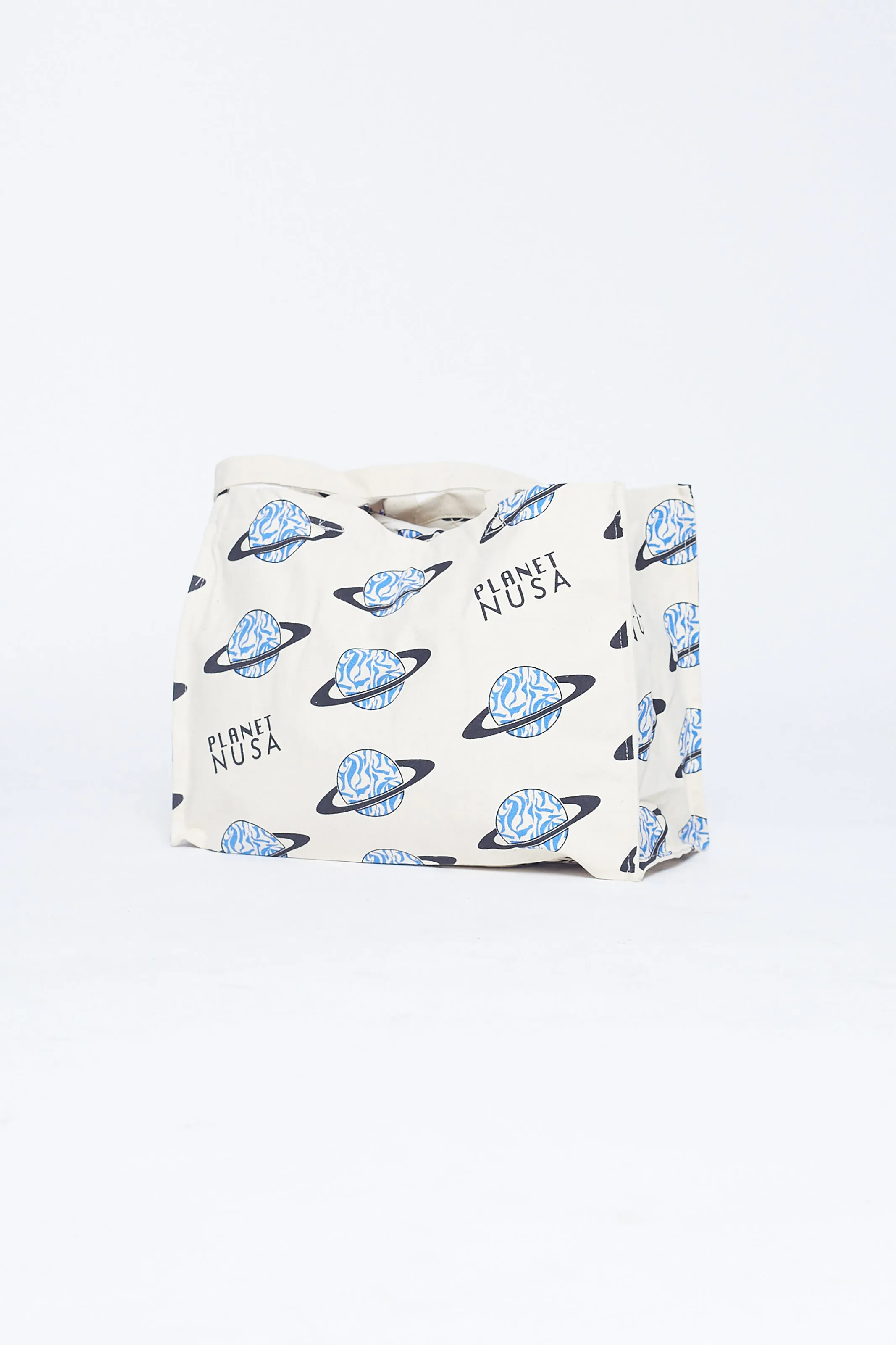 GYM BAG BLUE SWIRLY PLANETS