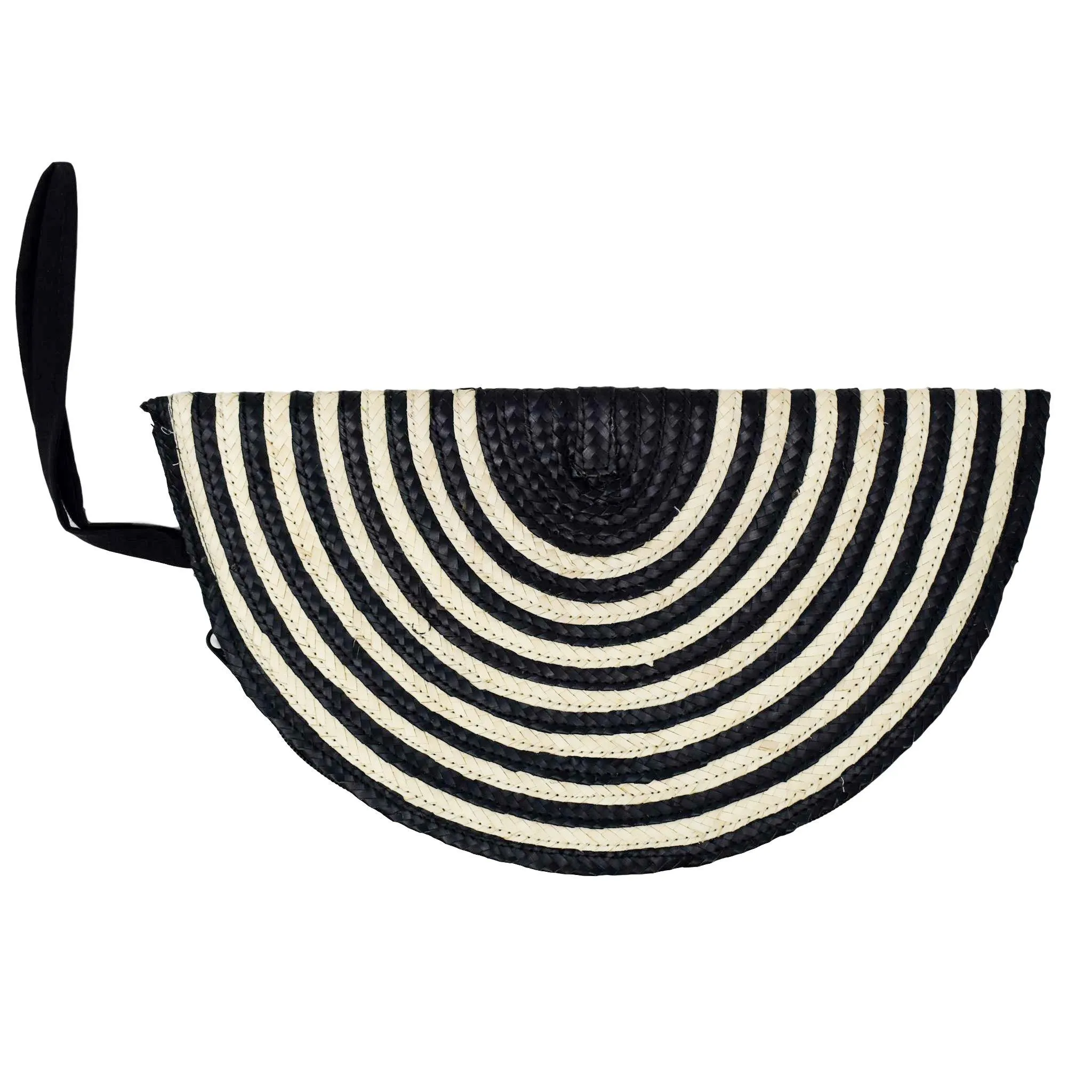 HALFMOON CLUTCH - Black Stripe by POPPY   SAGE