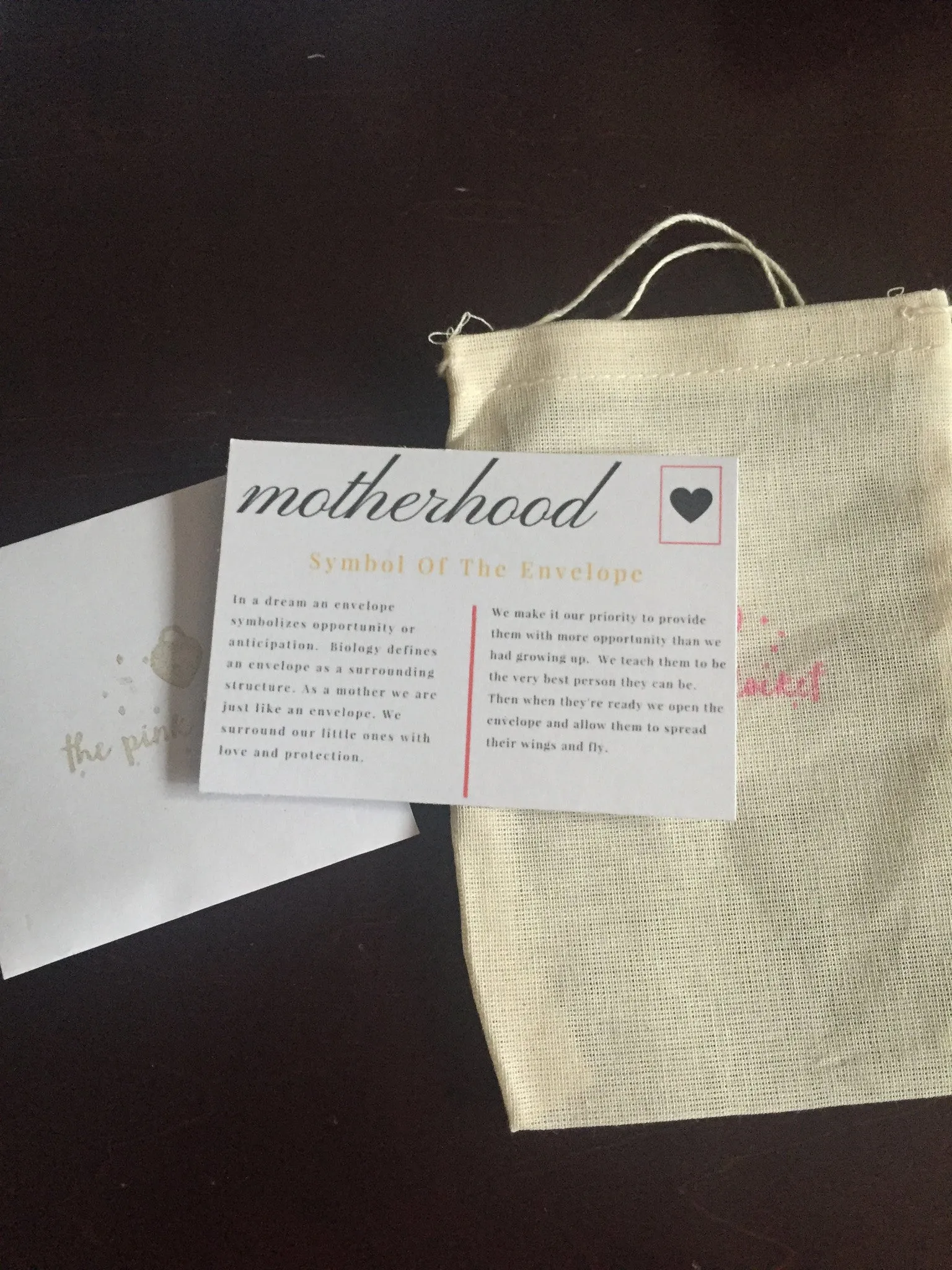 Hammered Gold Envelope Love Letter Necklace