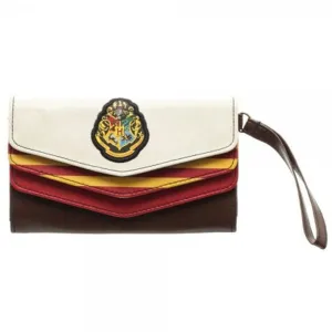 Harry Potter Hogwarts Crest Logo Women's 3-Fold Envelope Clutch Wallet