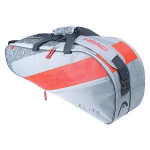 HEAD Elite 6R Combi 6 Racket Bag - Grey / Orange