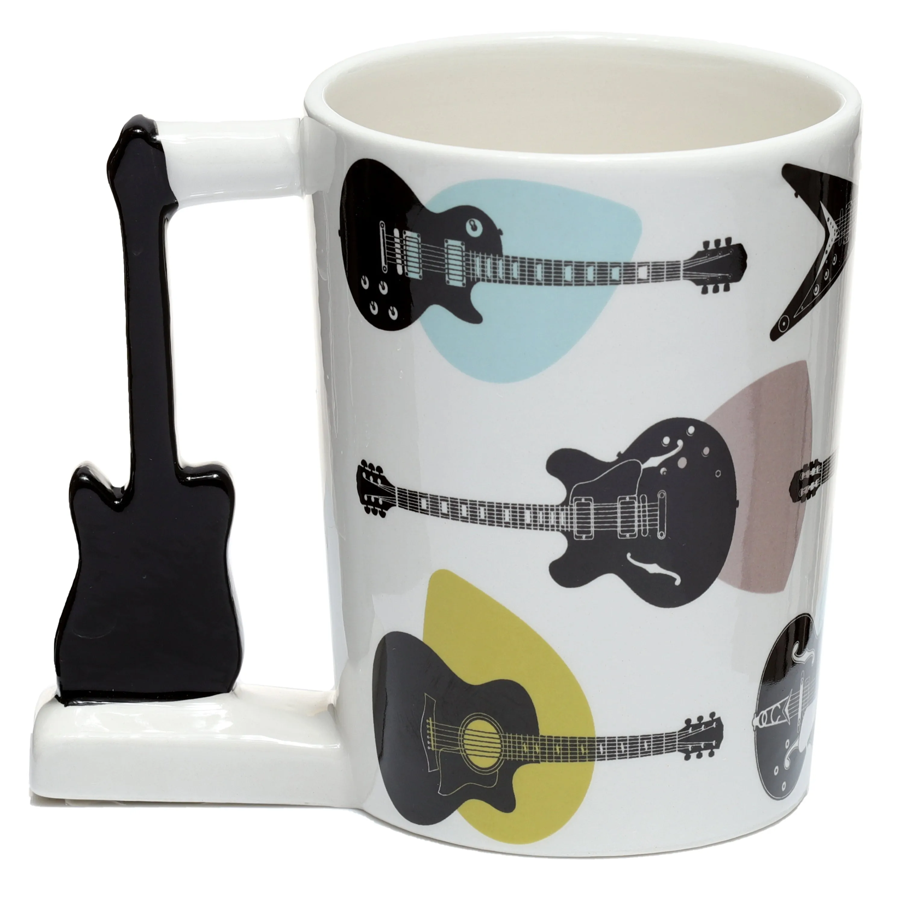 Headstock Guitar Ceramic Shaped Handle Mug