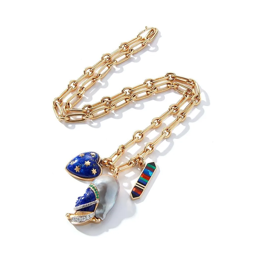 Heart Lapis Lazuli Charm