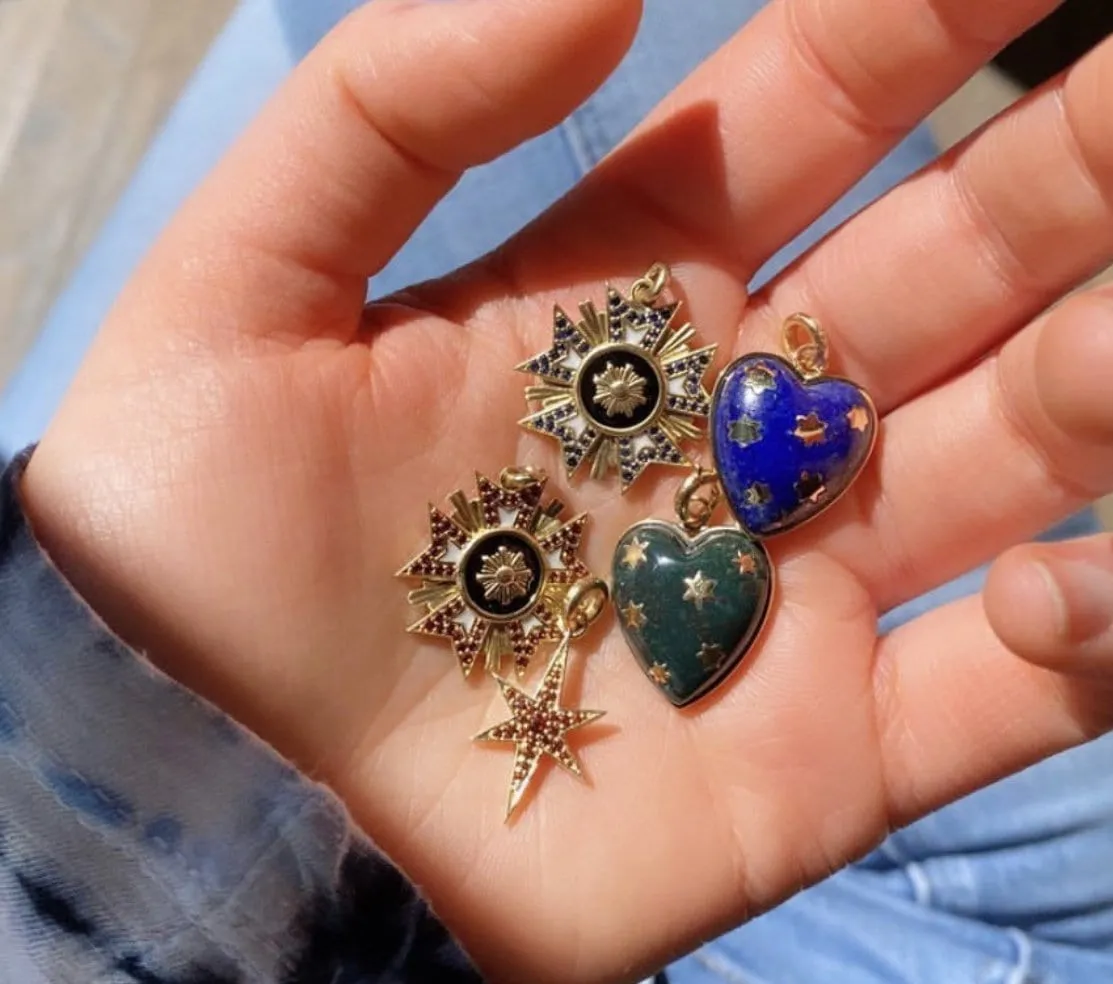 Heart Lapis Lazuli Charm