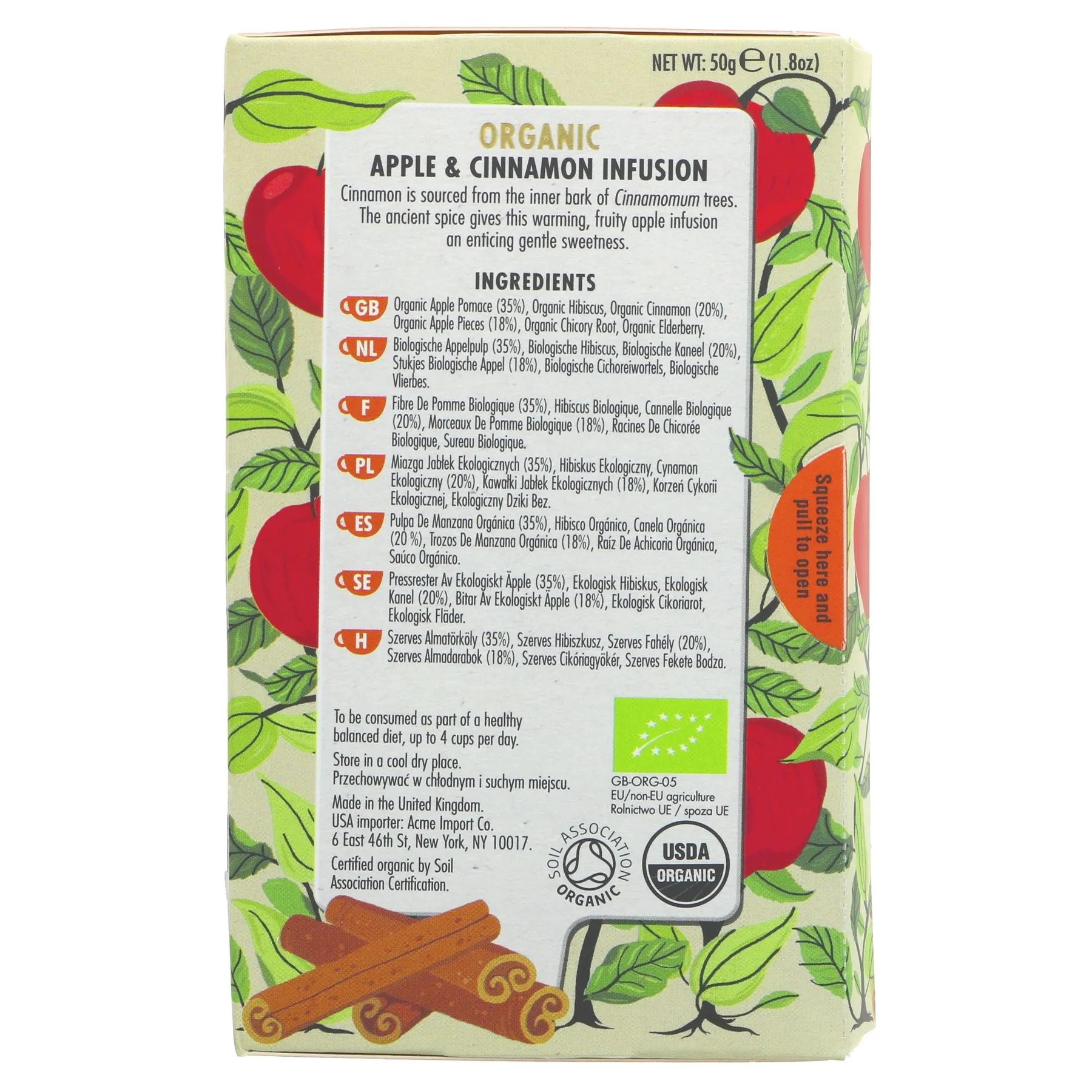 Heath And Heather | Apple & Cinnamon - string, tag and envelope | 20 bags