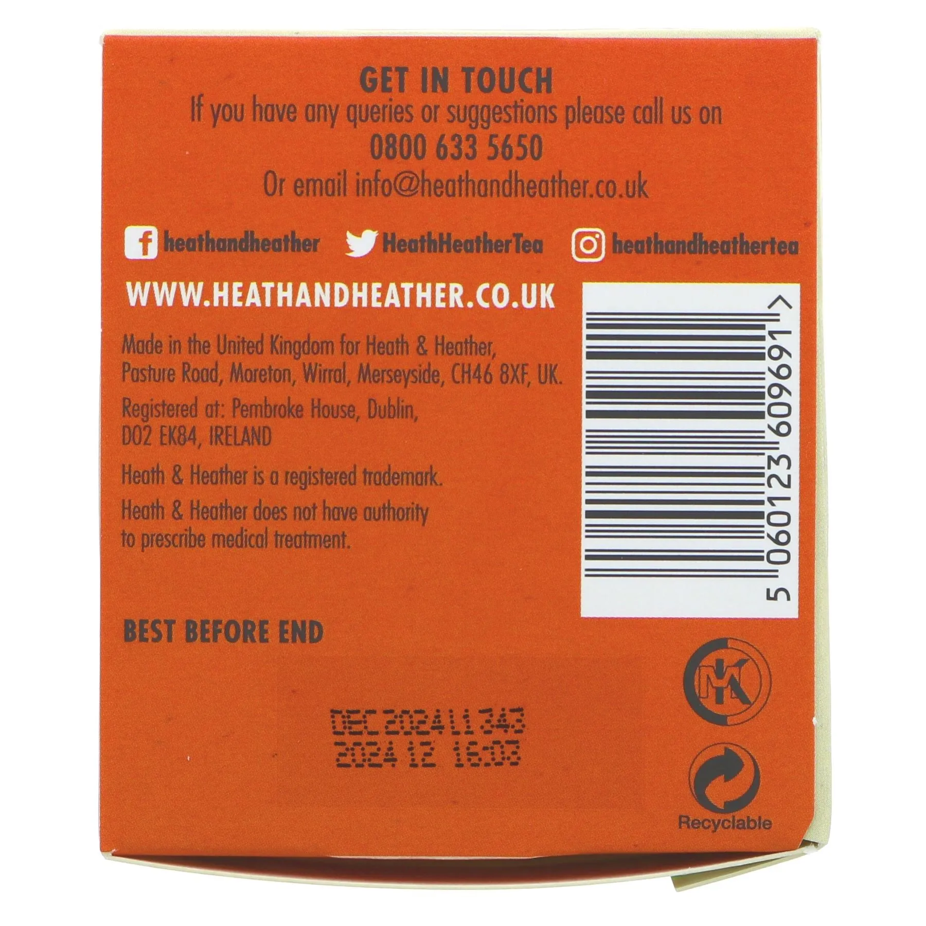 Heath And Heather | Apple & Cinnamon - string, tag and envelope | 20 bags