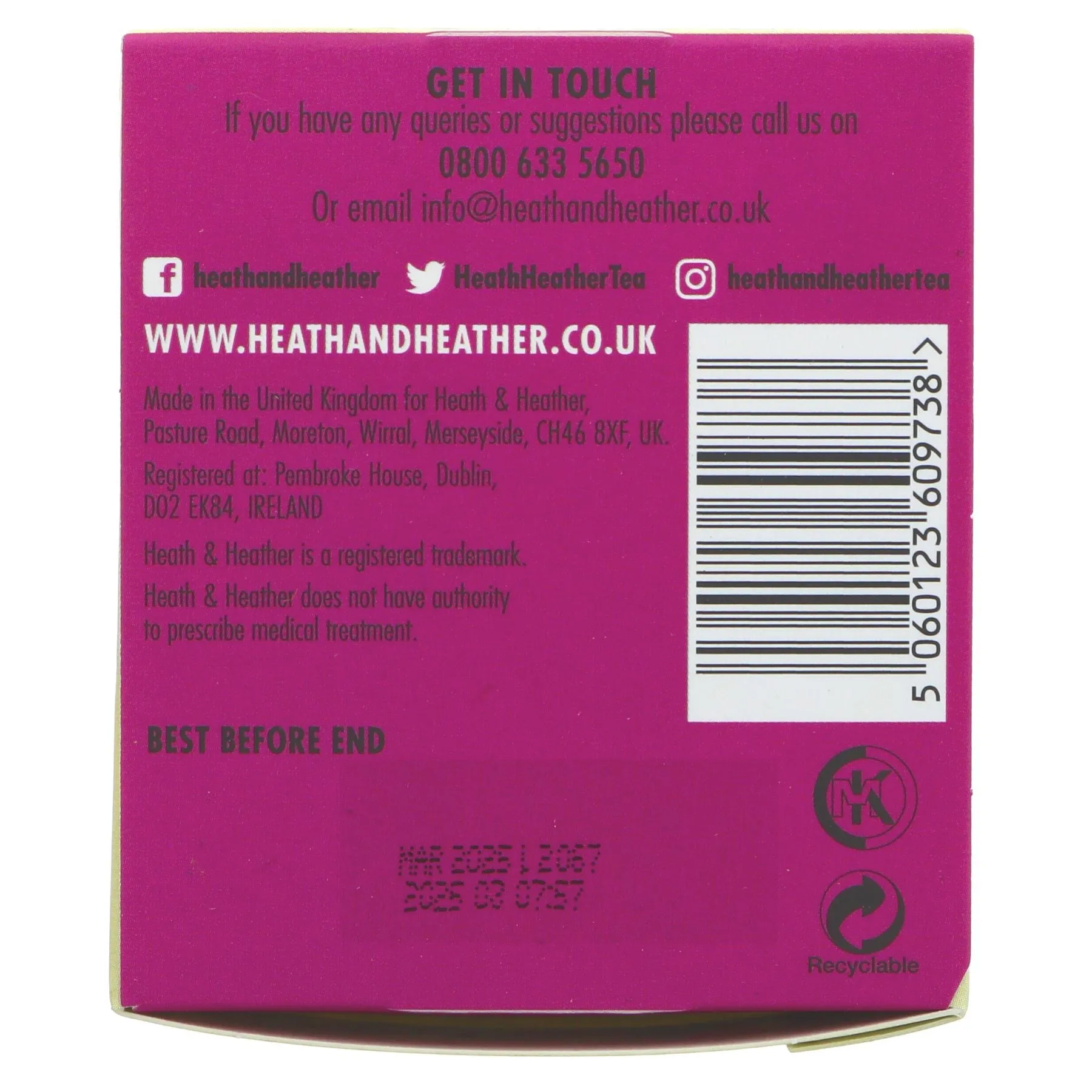 Heath And Heather | Dandelion,Burdock & Hawthorn - String, tag and envelope | 20 bags