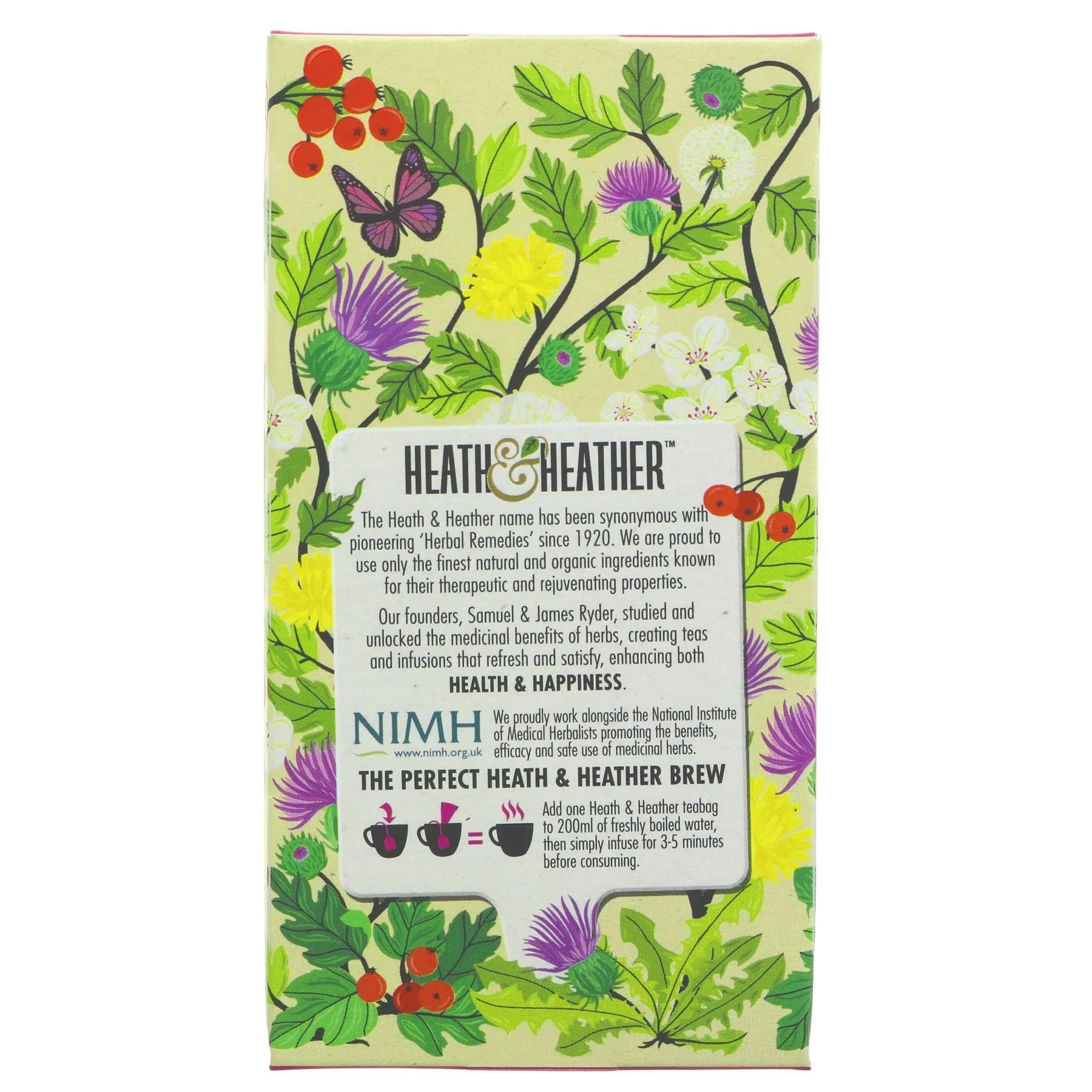 Heath And Heather | Dandelion,Burdock & Hawthorn - String, tag and envelope | 20 bags