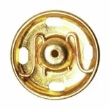 Hemline Snap Fasteners: Sew-on: Gold: 11mm: Pack of 10