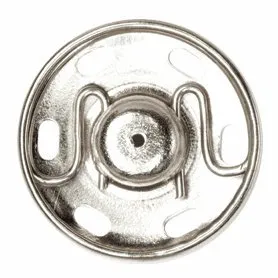 Hemline Snap Fasteners: Sew-on: Nickel: 30mm: Pack of 2 *