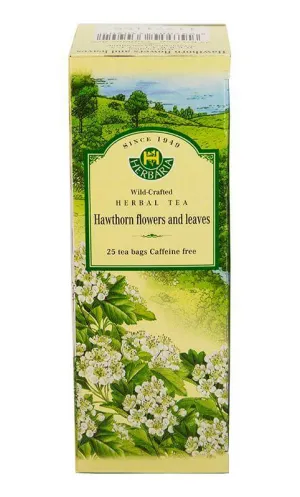 Herbaria Hawthorn Flowers & Leaves Tea (Crataegus Oxyacantha) 25 Tea Bags