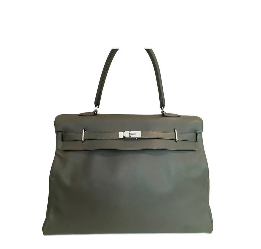 Hermès Travel Bag Kelly 50cm Vert de Gris