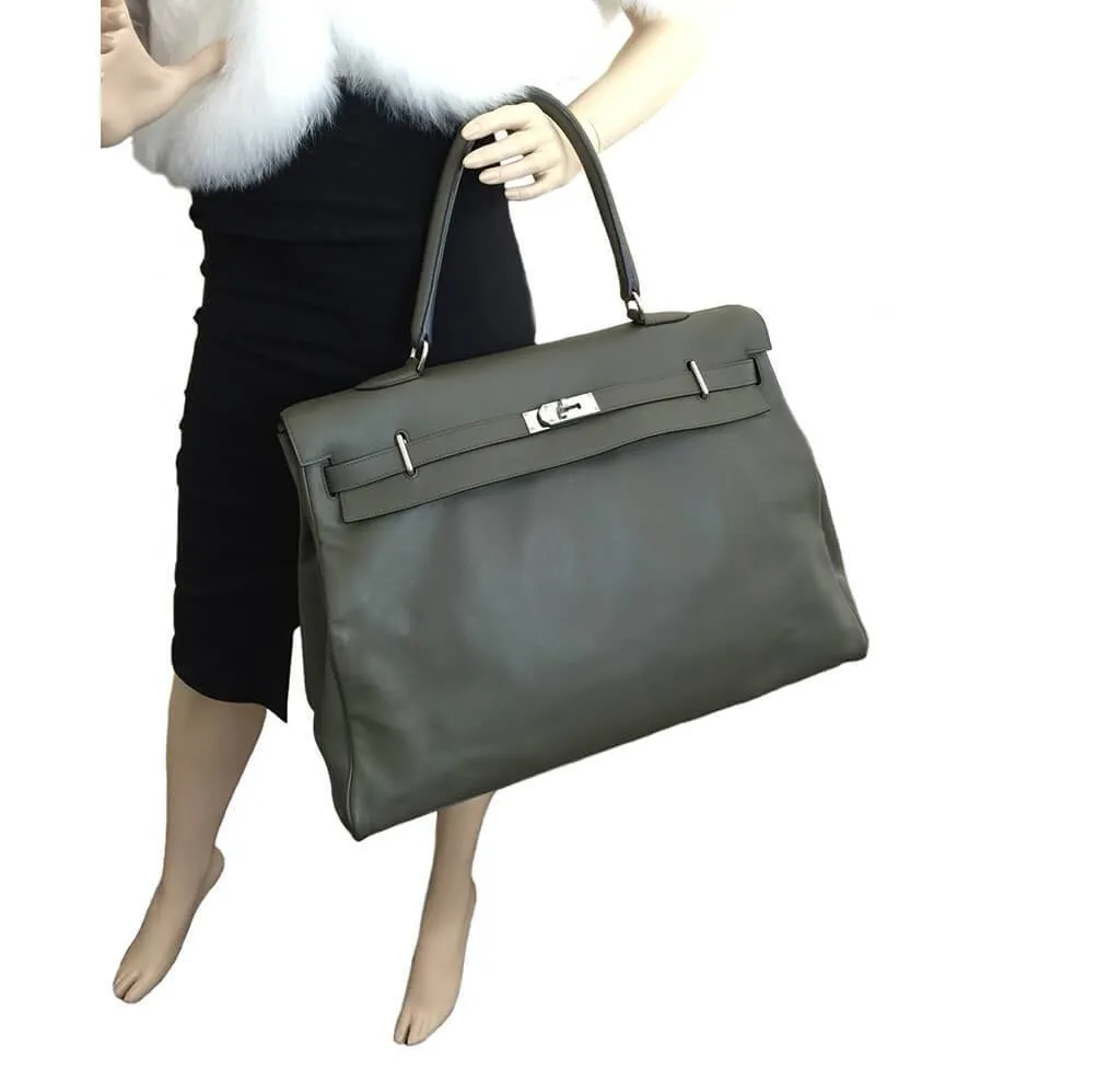 Hermès Travel Bag Kelly 50cm Vert de Gris