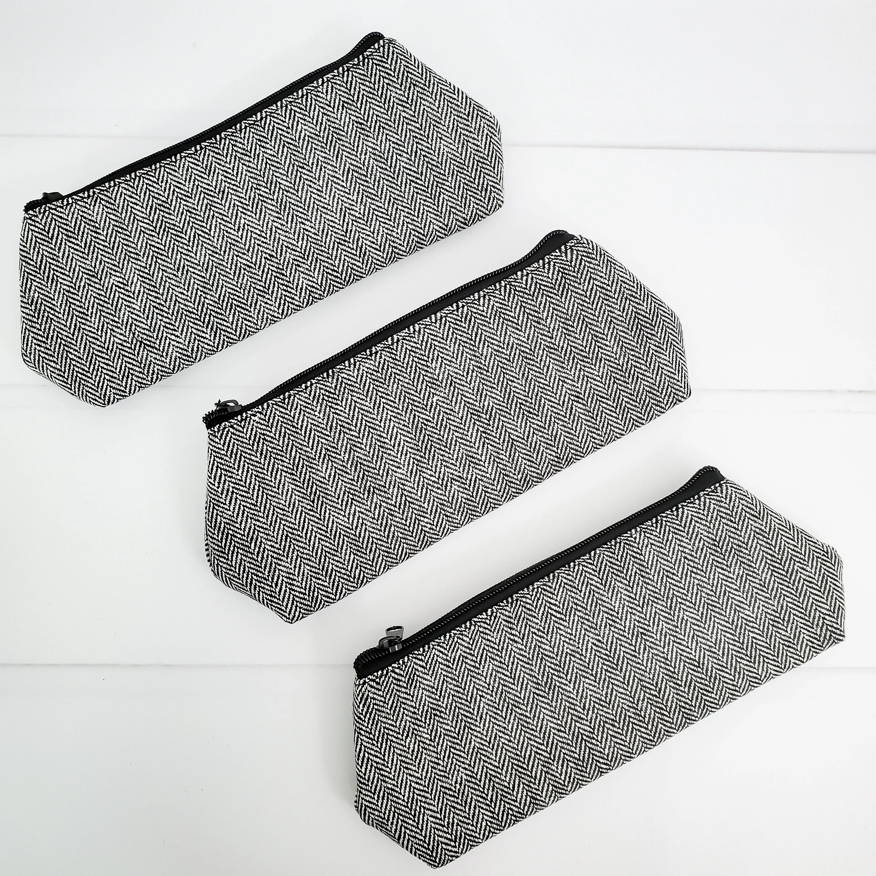 Herringbone Grab N Go Pouch Makeup Bag Travel Accessory