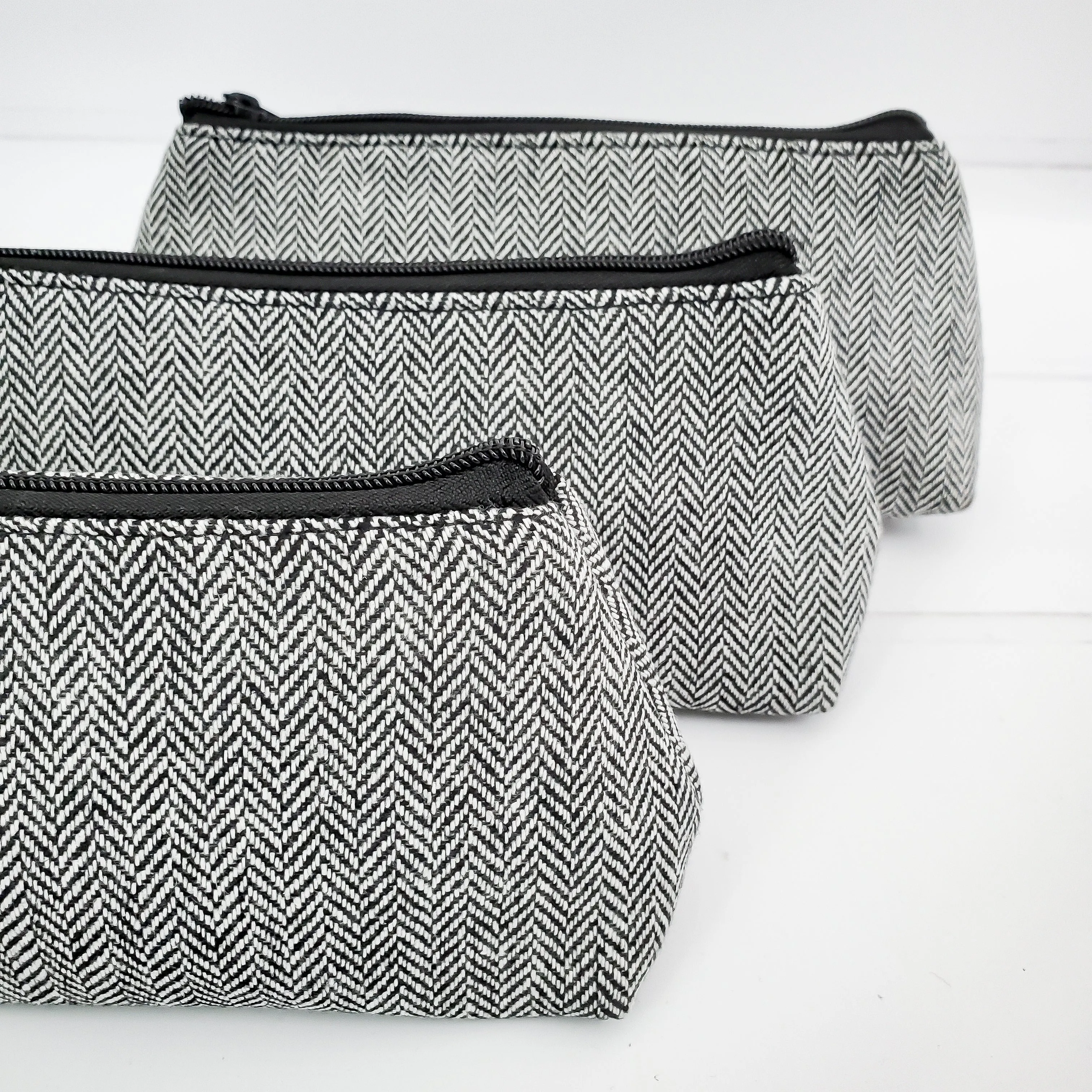 Herringbone Grab N Go Pouch Makeup Bag Travel Accessory