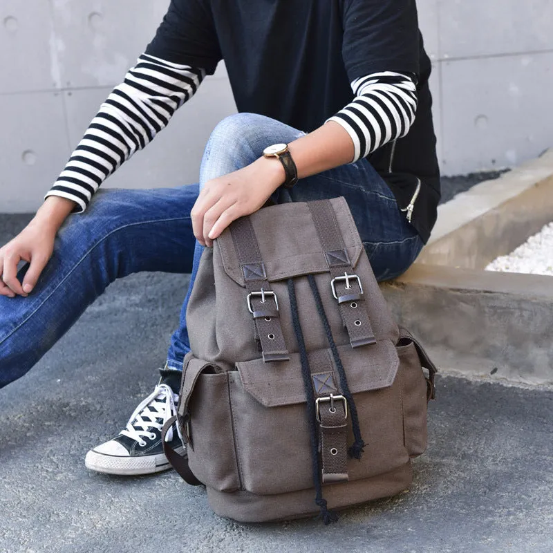 Hipster Street Canvas Unisex Retro Large Backpacks
