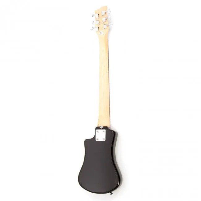 Hofner HOF-HCT-SH-BK-O Shorty Electric Travel Guitar - Black - with Gig Bag