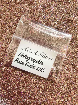Holographic Rose Gold .015
