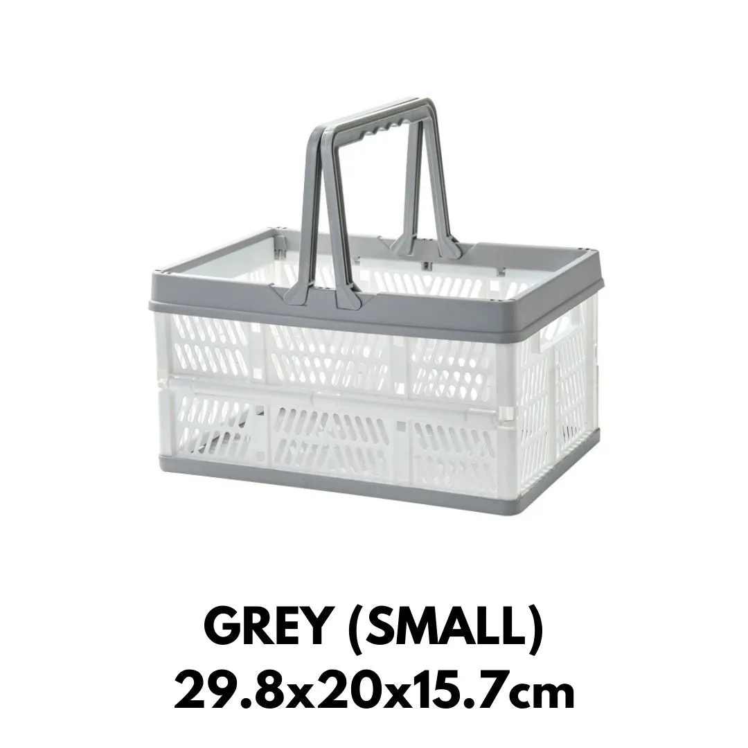 Homlly Collapsible Stackable Storage Crates Basket with Handle