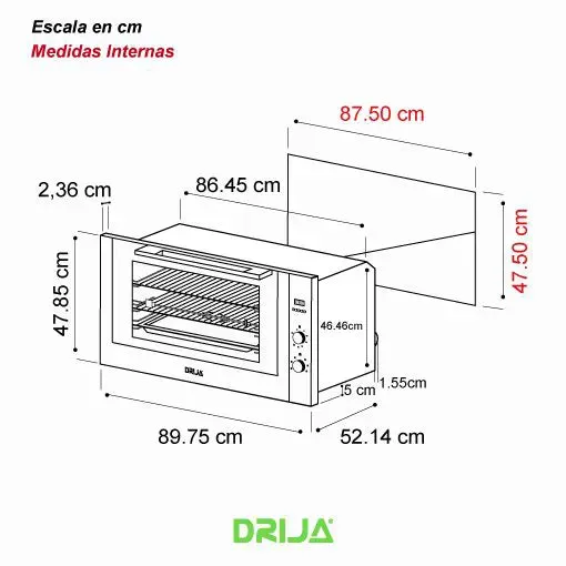 Horno Empotrable Eléctrico América 90