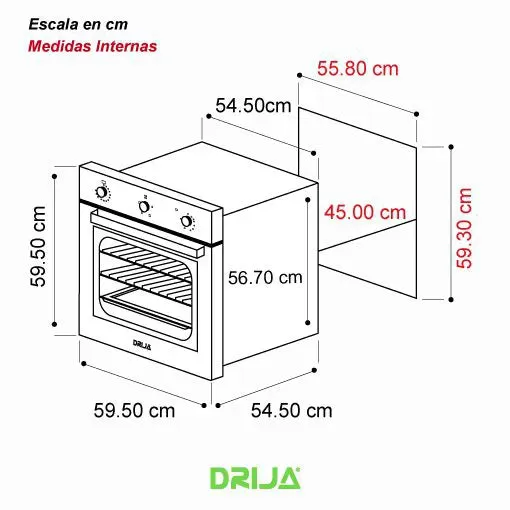 Horno Empotrable Eléctrico Latino 60